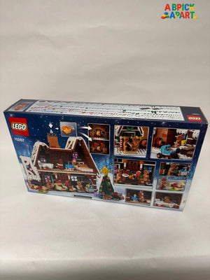 LEGO cabin set packaging on a white background