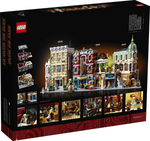 LEGO building set packaging with model display