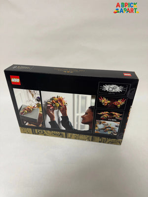 LEGO box with images of a person arranging flowers, on a white background.