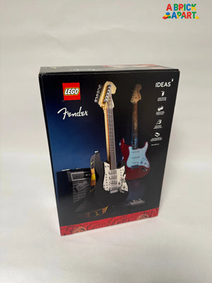 LEGO Fender guitar set packaging on a white background