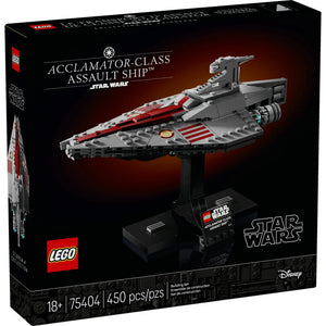 LEGO Star Wars Acclamator-Class Assault Ship packaging with spaceship illustration.