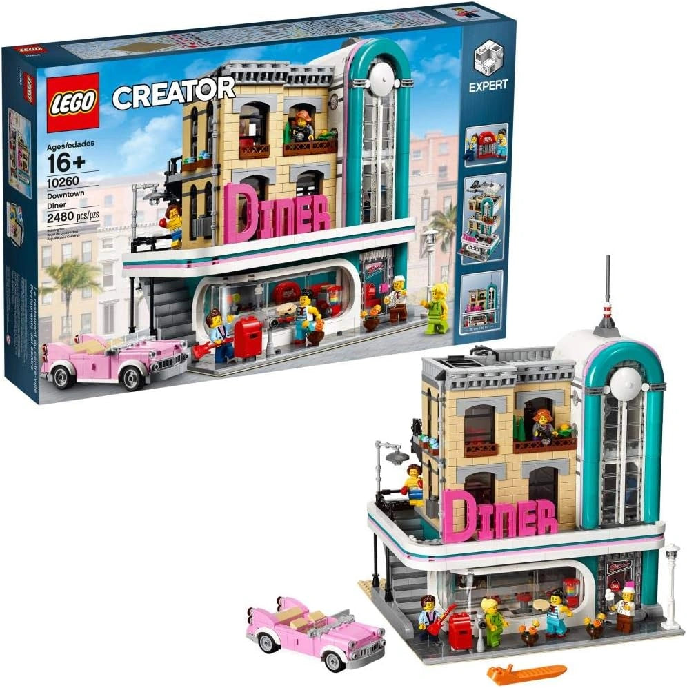 LEGO Creator Downtown Diner Set on a White Background