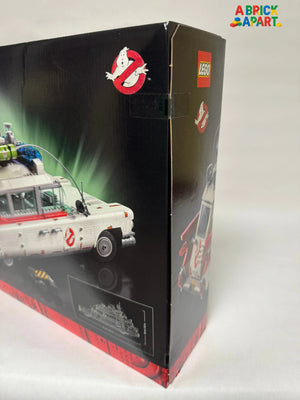 LEGO Ghostbusters Ecto-1 box with branding on a white background