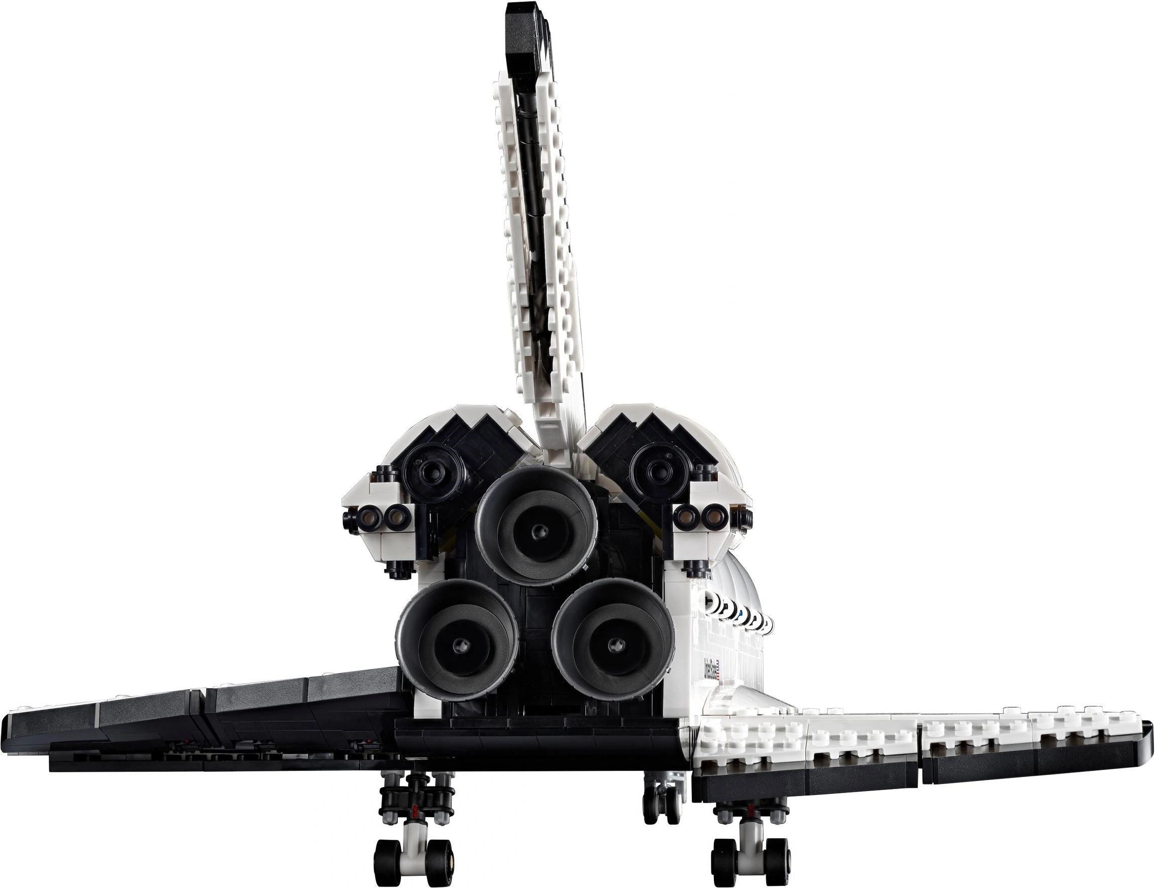 Model of a rocket ship with a white background