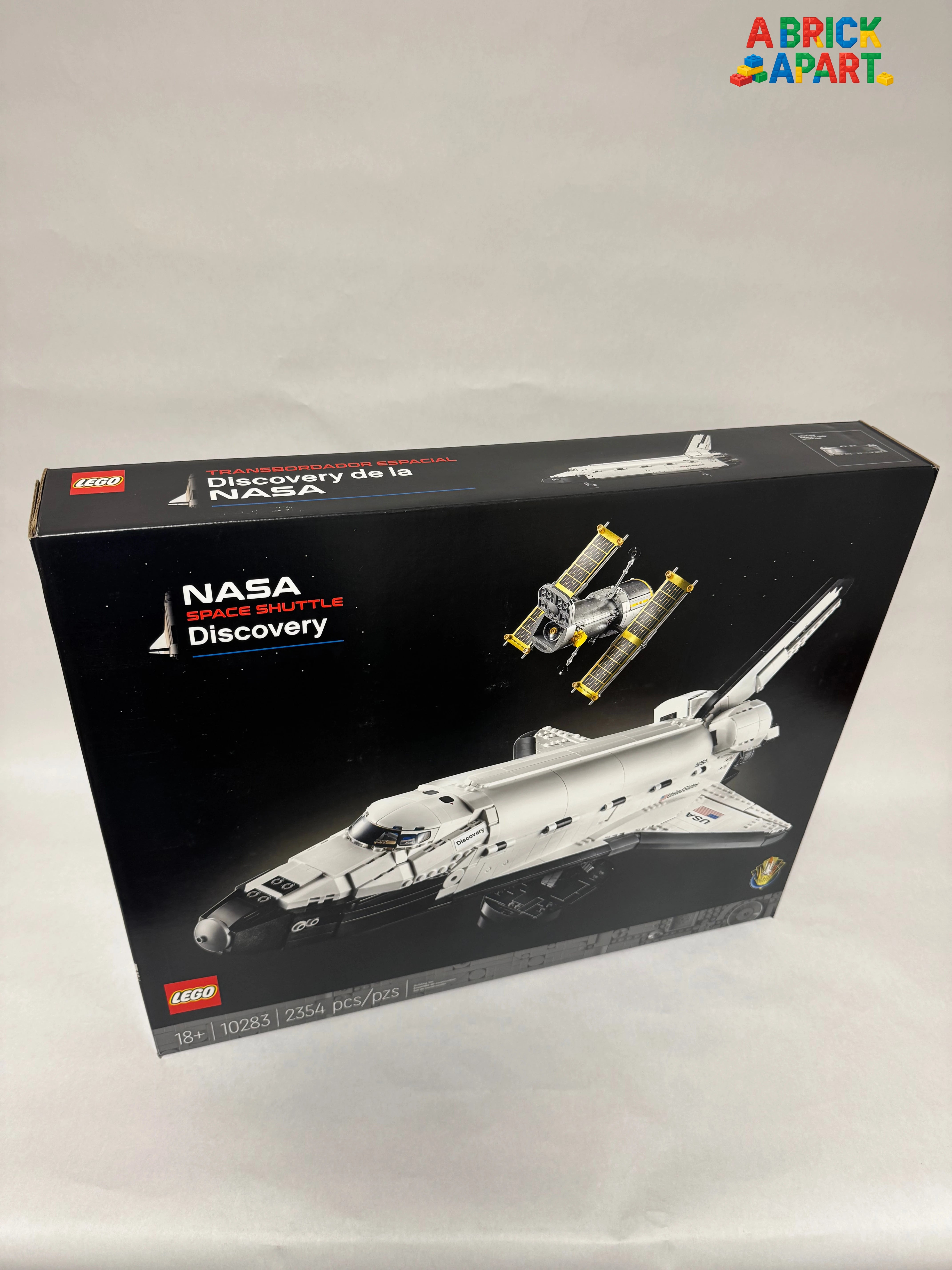LEGO NASA Space Shuttle Discovery packaging on a white background