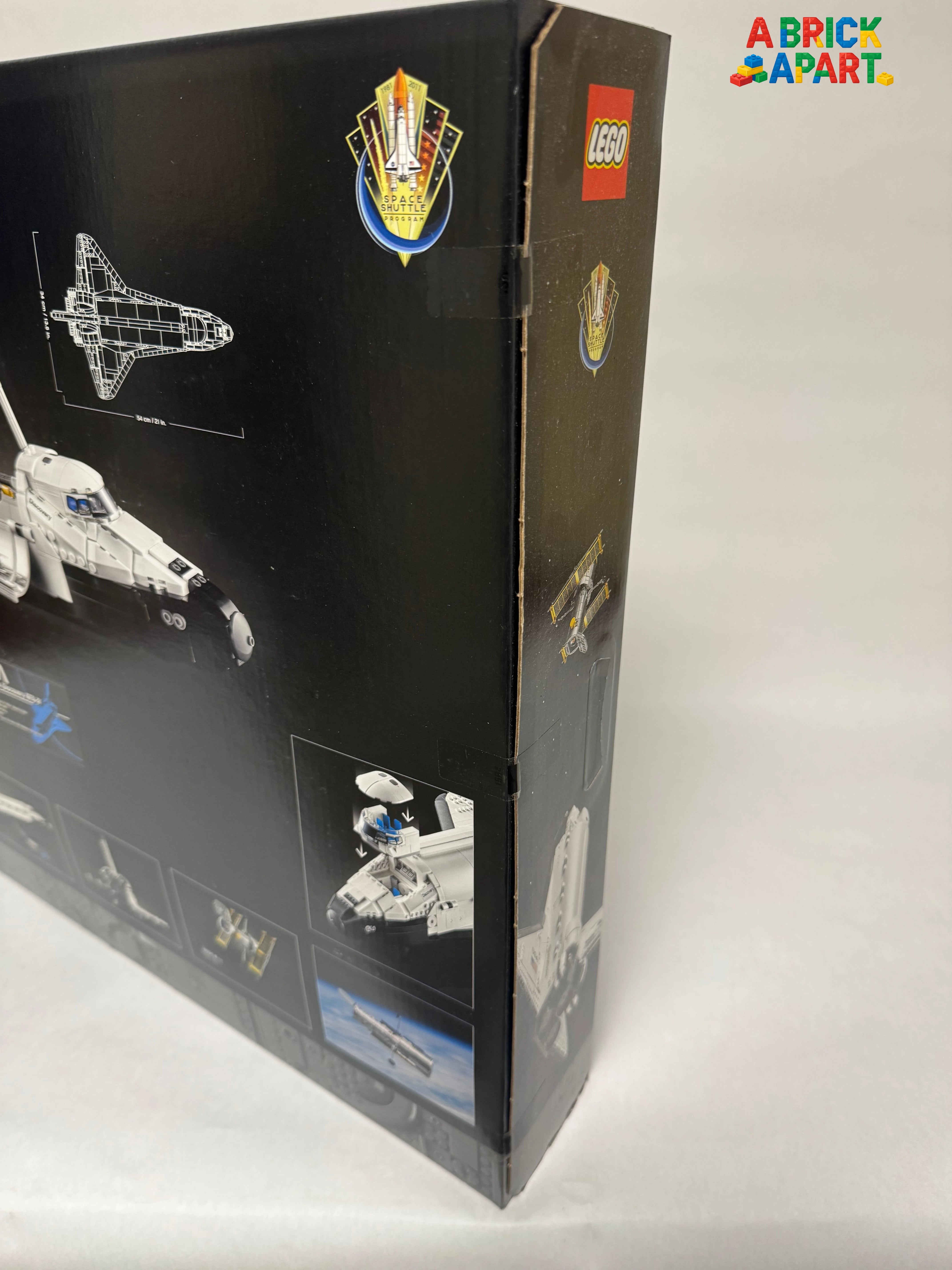 Legos packaging with space shuttle model and LEGO logo