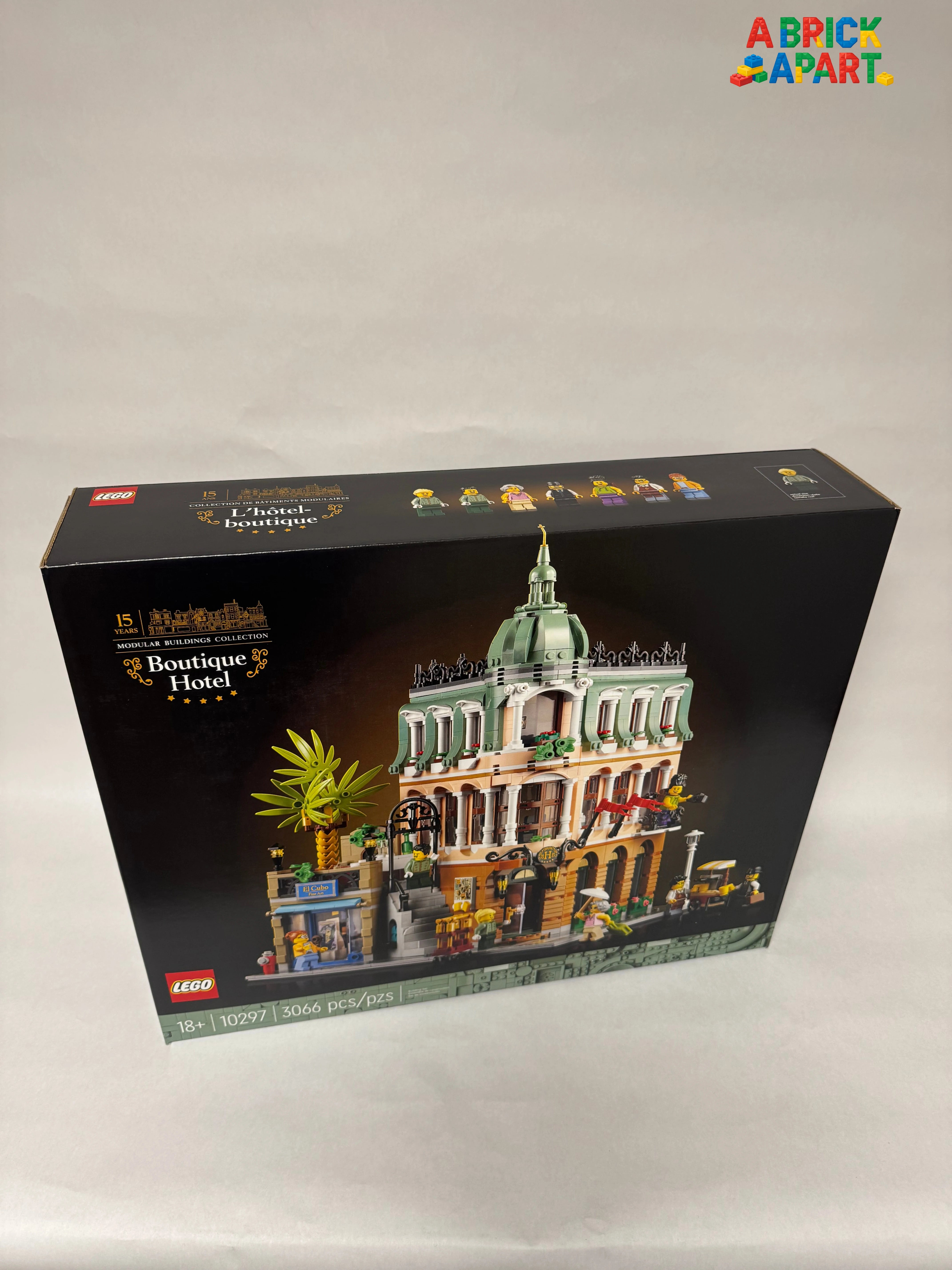 LEGO Boutique Hotel set packaging on a white background