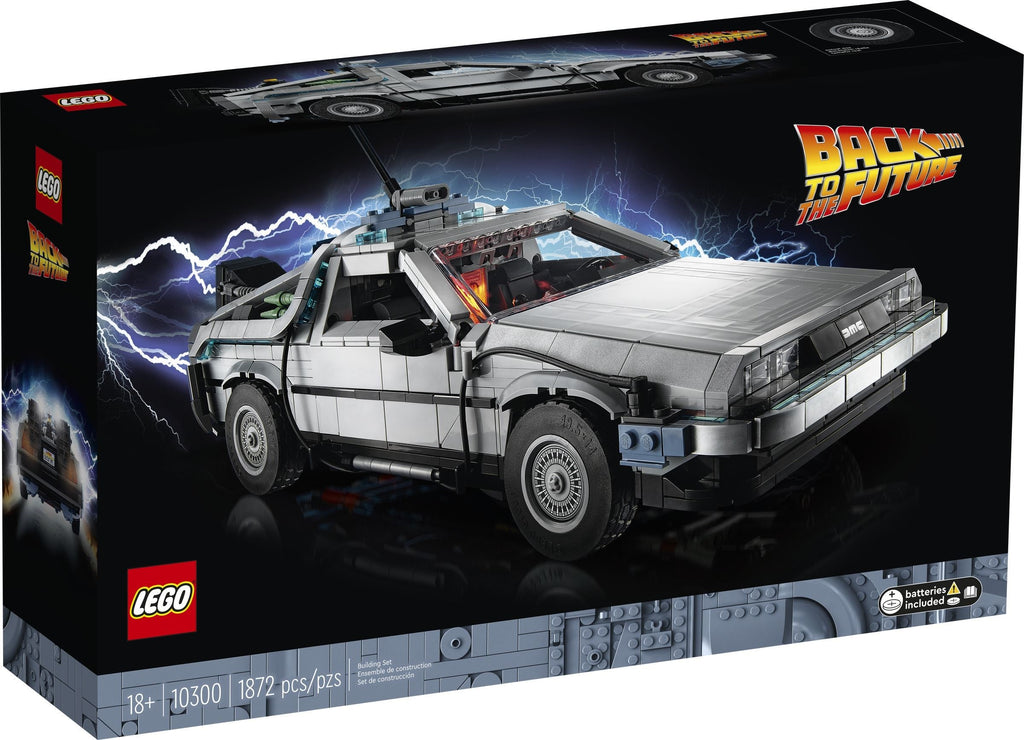 LEGO Back to the Future DeLorean time machine set packaging