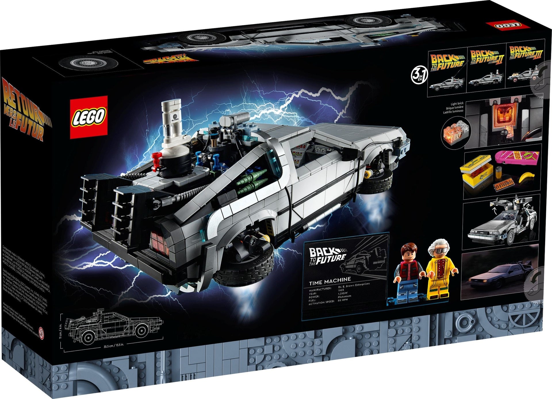 LEGO Back to the Future Time Machine set packaging