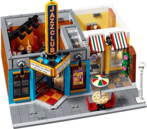 Toy model of a jazz club with a 'Jazz Club' sign and interior details.