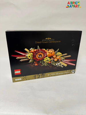 LEGO dried flower centerpiece set packaging on a white background