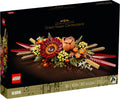 LEGO Dried Flower Centerpiece set packaging with floral design and LEGO logo.