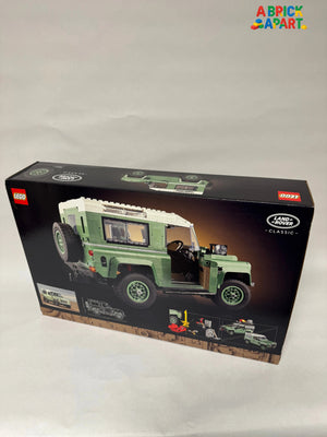 LEGO Land Rover Defender packaging on a white background