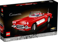 LEGO Corvette set packaging with red car on a black background