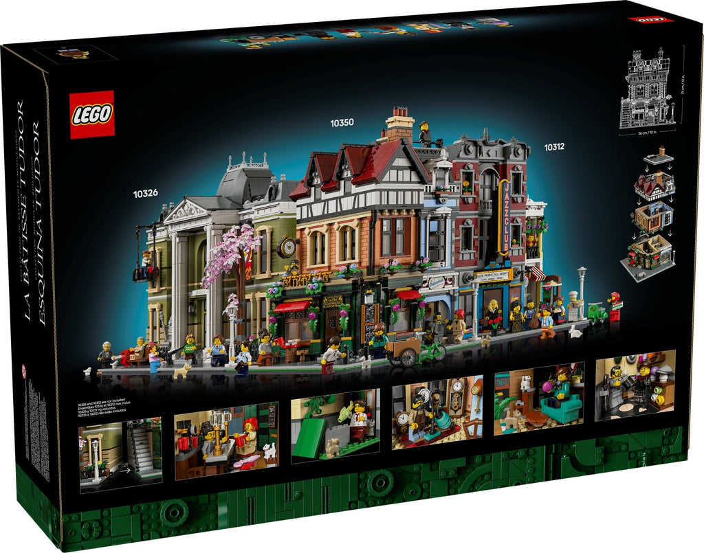 LEGO building set packaging with detailed model and LEGO logo