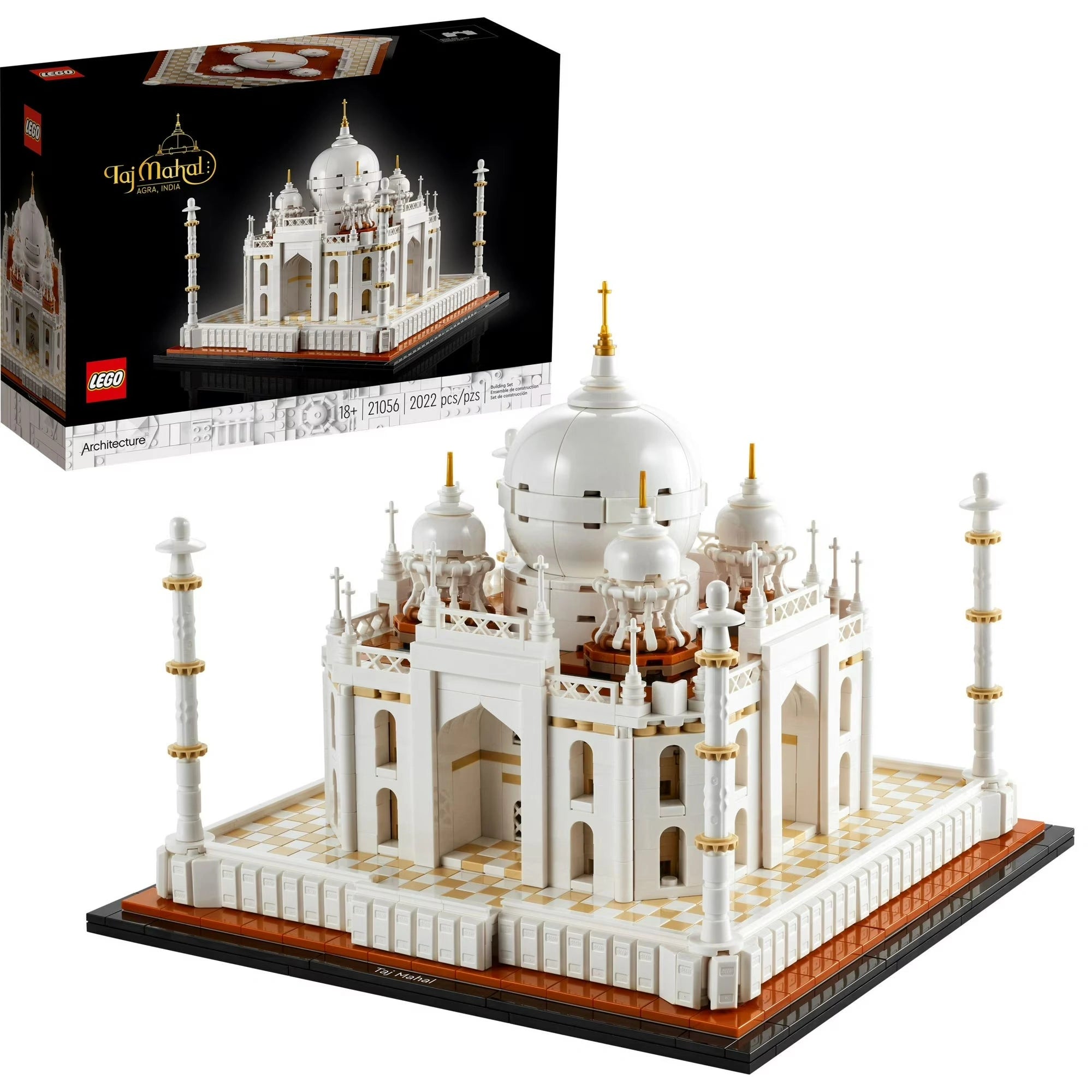 LEGO Taj Mahal Set on a white background