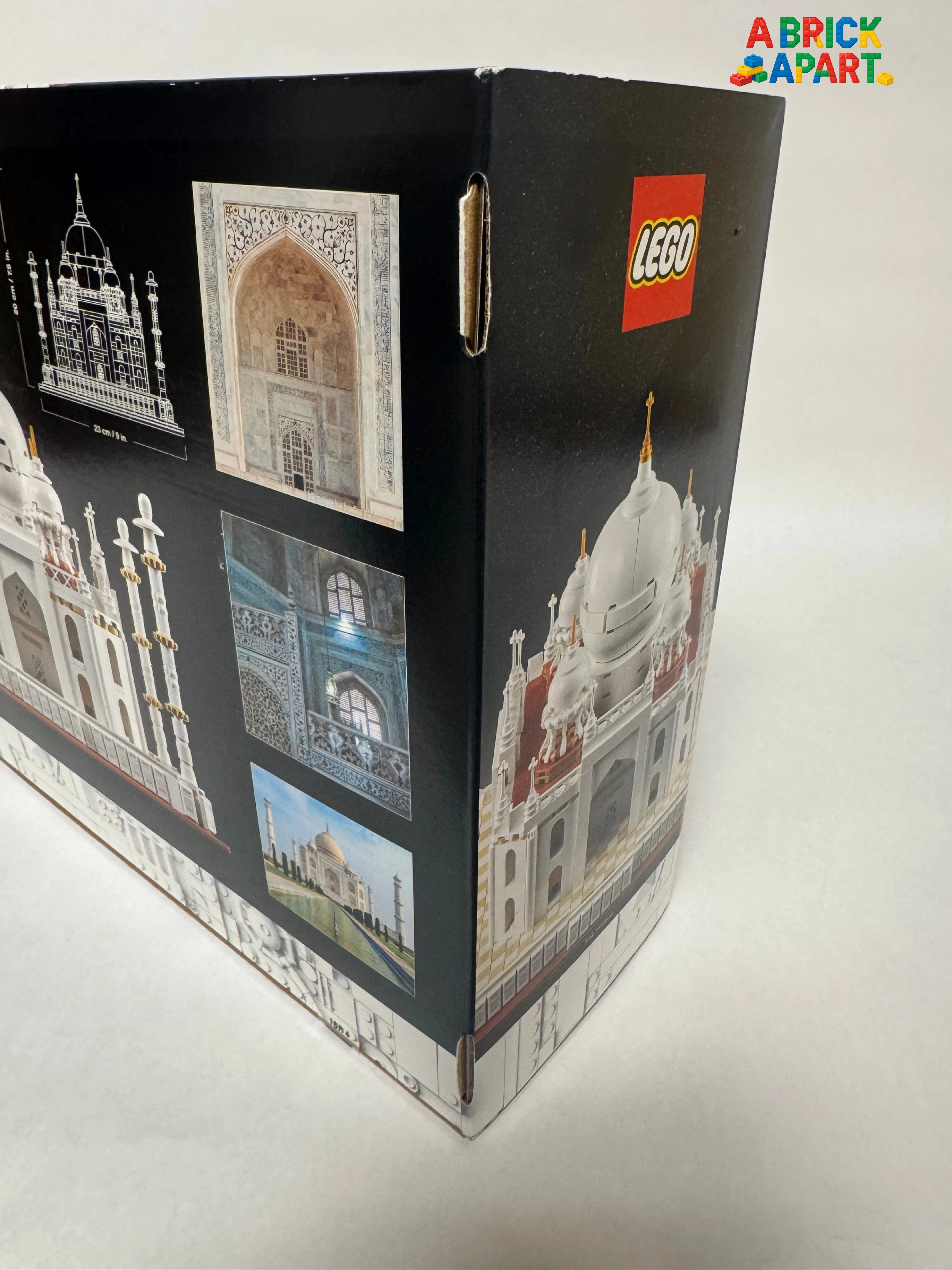 LEGO box with images of a architectural model and LEGO logo.