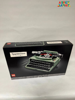 Box of LEGO Typewriter set on a white background