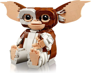LEGO model of a character with large ears and a white and brown color scheme on a white background