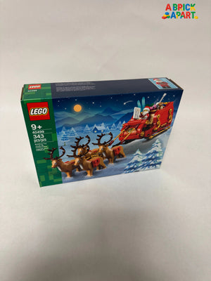 LEGO Santa's sleigh set packaging on a white background