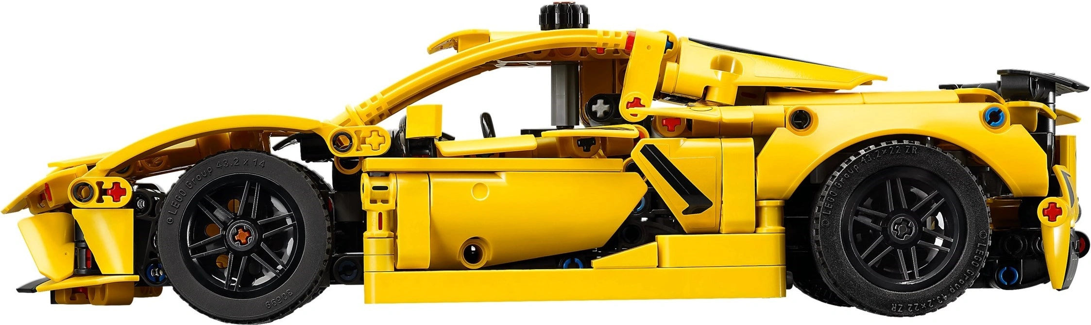 Yellow toy car model on a white background
