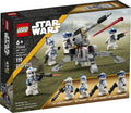 LEGO Star Wars 75345 Clone Trooper Battle Pack box with figures and robot on grassy background