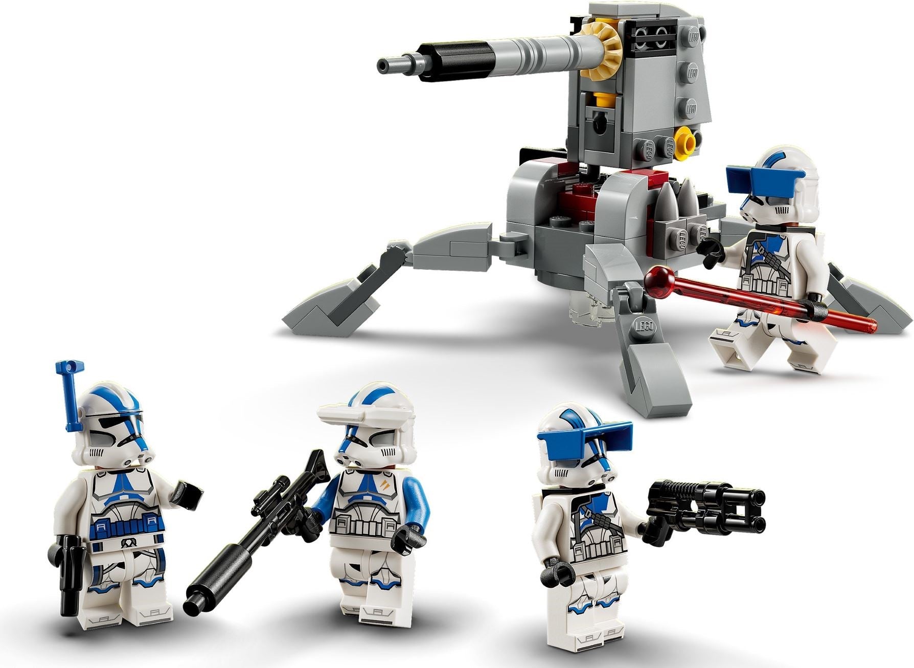 LEGO Star Wars set with robot and figures on a white background