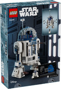 LEGO Star Wars R2-D2 set packaging with detailed model and LEGO branding.