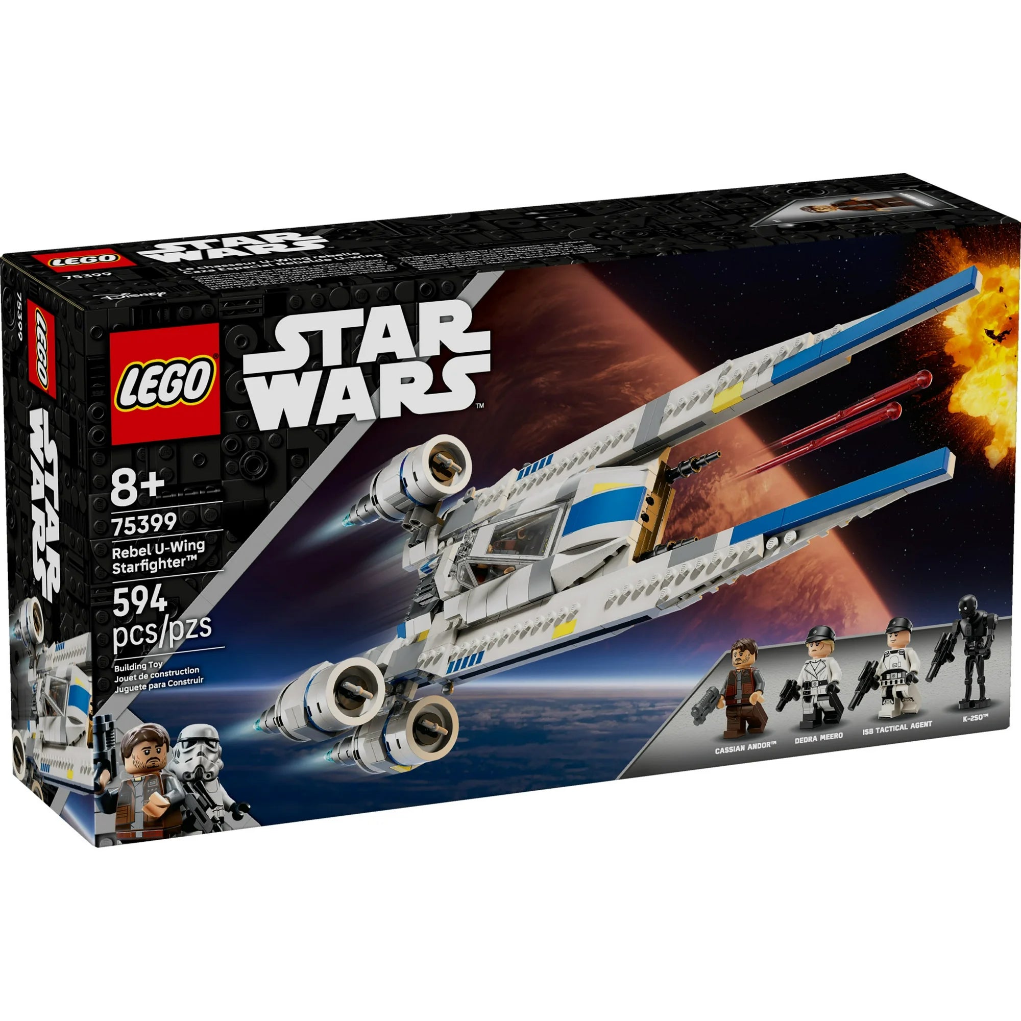 LEGO Star Wars Rebel U-Wing Starfighter set packaging on a white background
