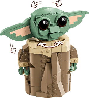 Toy figure resembling a character from a popular franchise on a white background