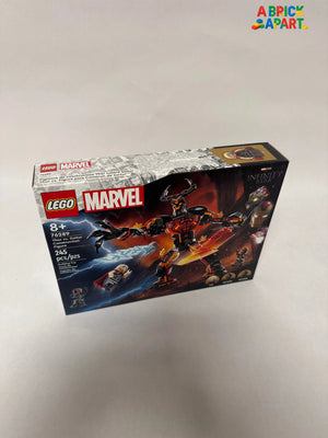 LEGO Marvel set packaging on a light gray background