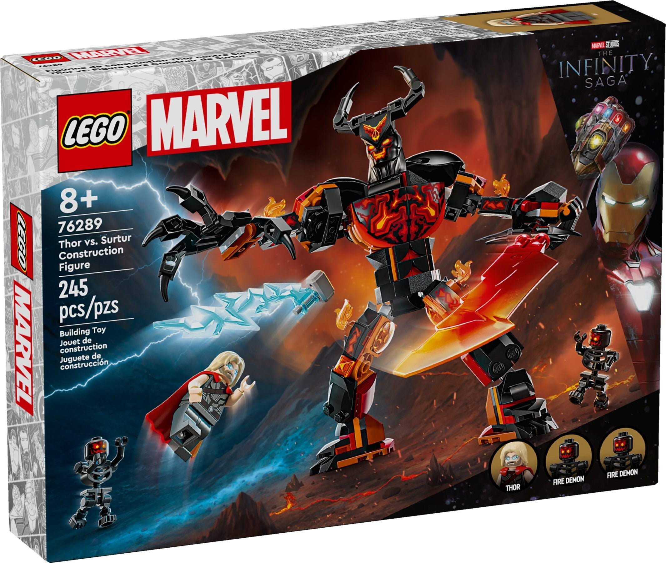 LEGO Marvel Thor vs. Surtur construction figure set packaging