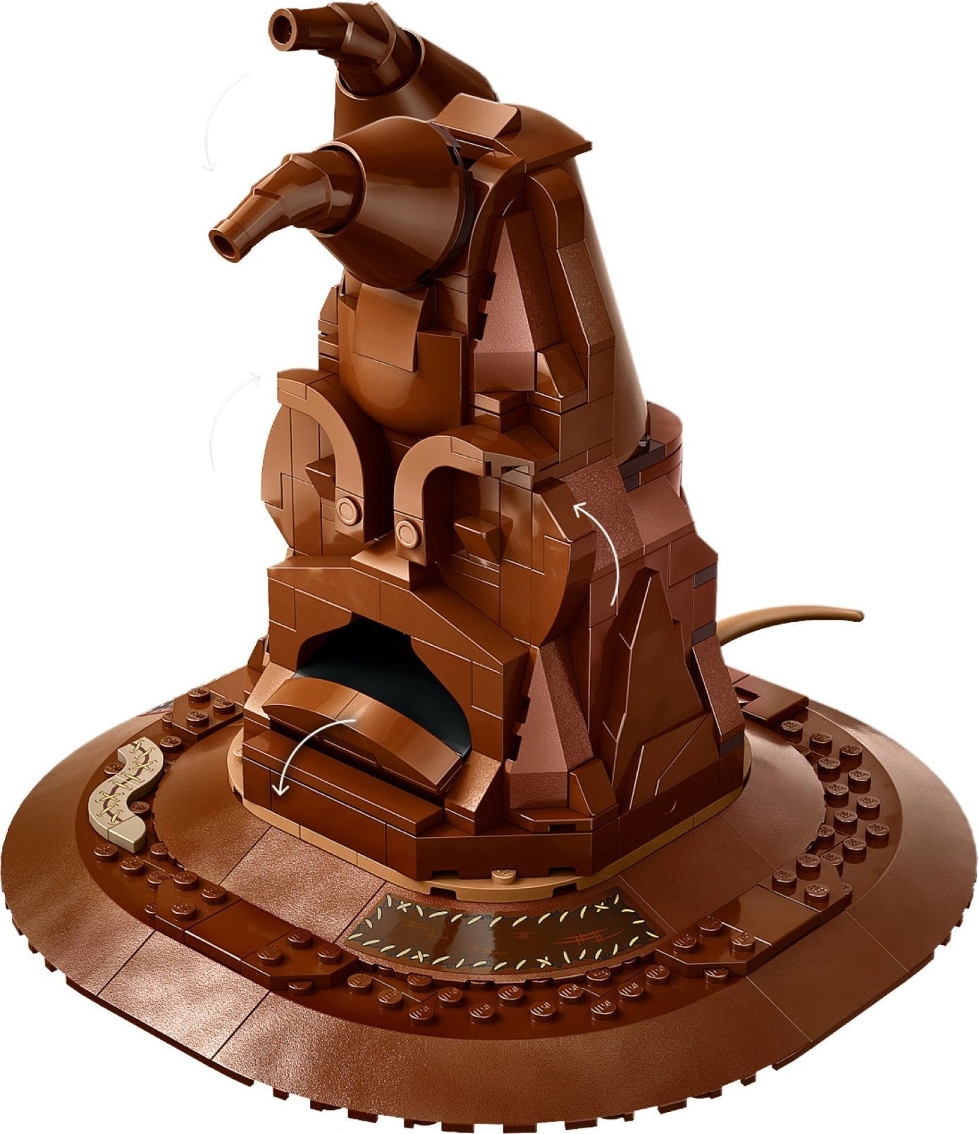 LEGO Harry Potter Sorting Hat built set on a white background