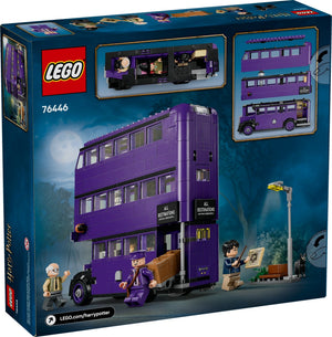 LEGO Harry Potter purple bus set packaging with characters and street scene