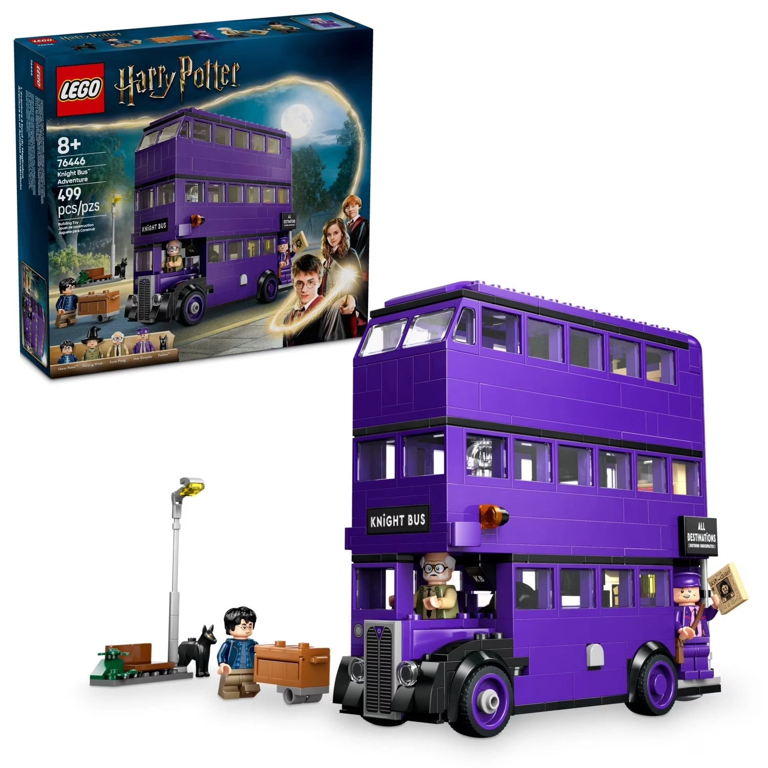 LEGO Harry Potter Knight Bus set with packaging on a white background