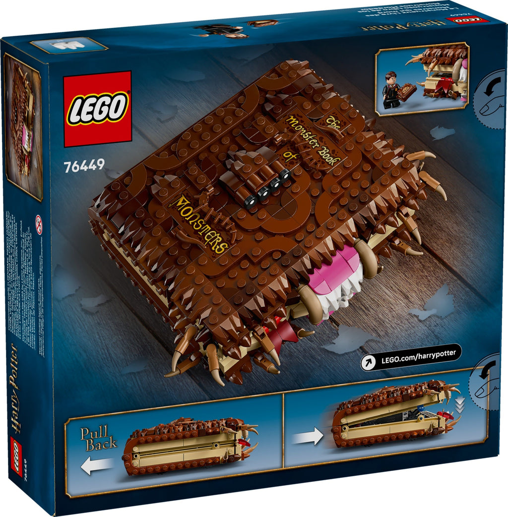 LEGO set packaging of a monster book with detailed design and LEGO logo.