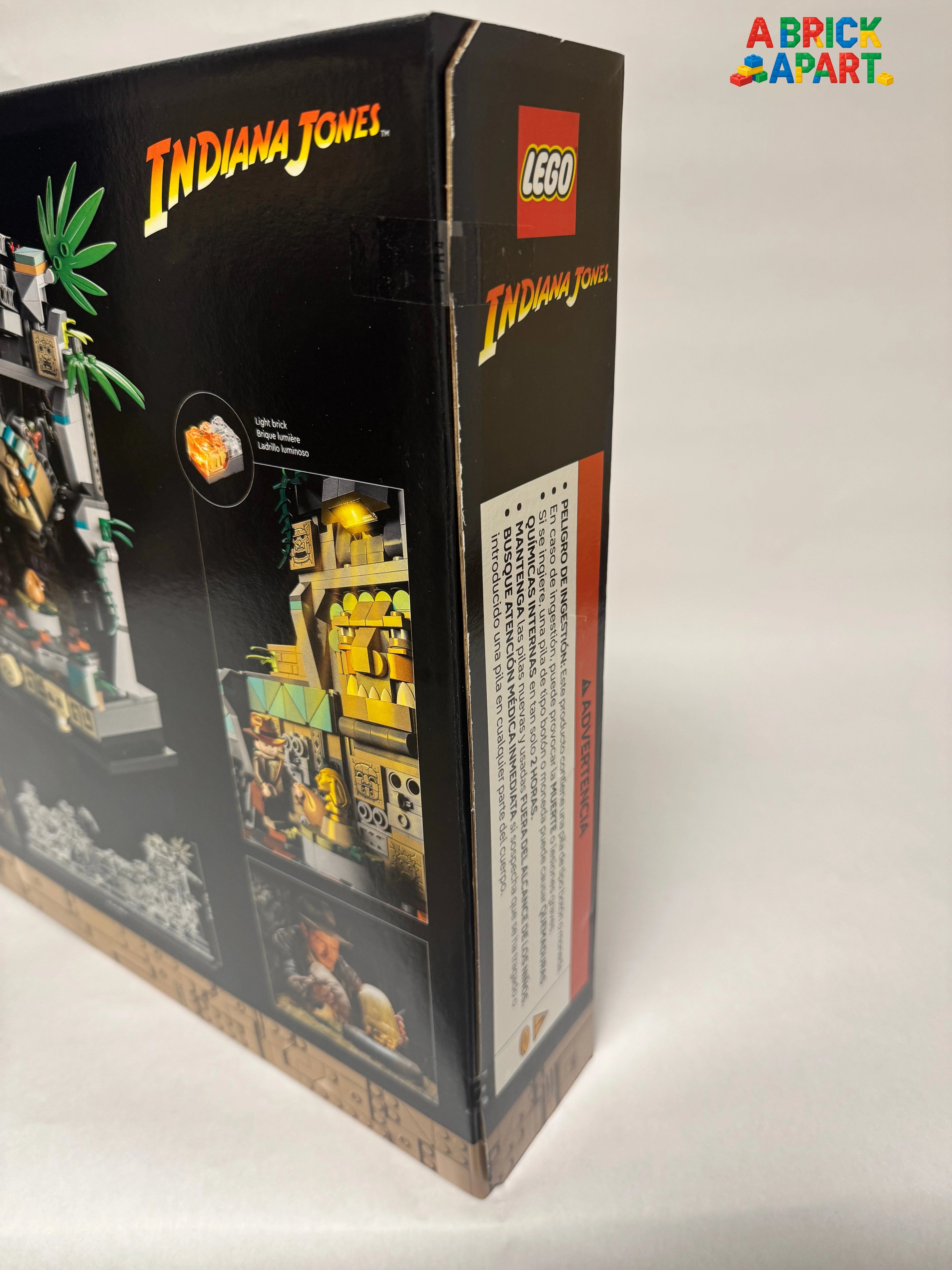 Legends of Indiana Jones LEGO set packaging with branding and product images.