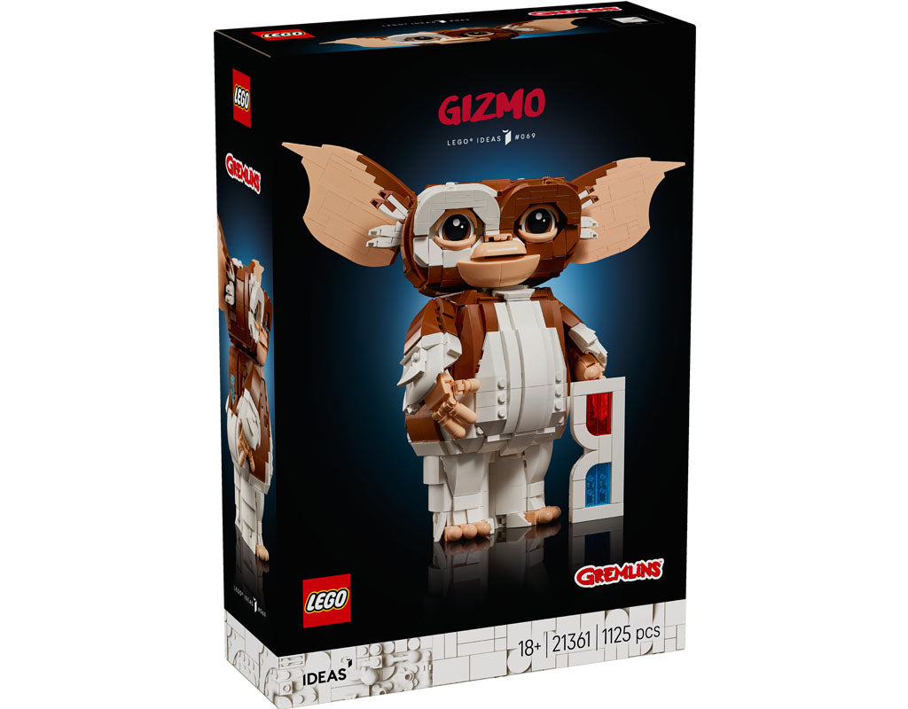 LEGO Gizmo packaging with character illustration on a white background