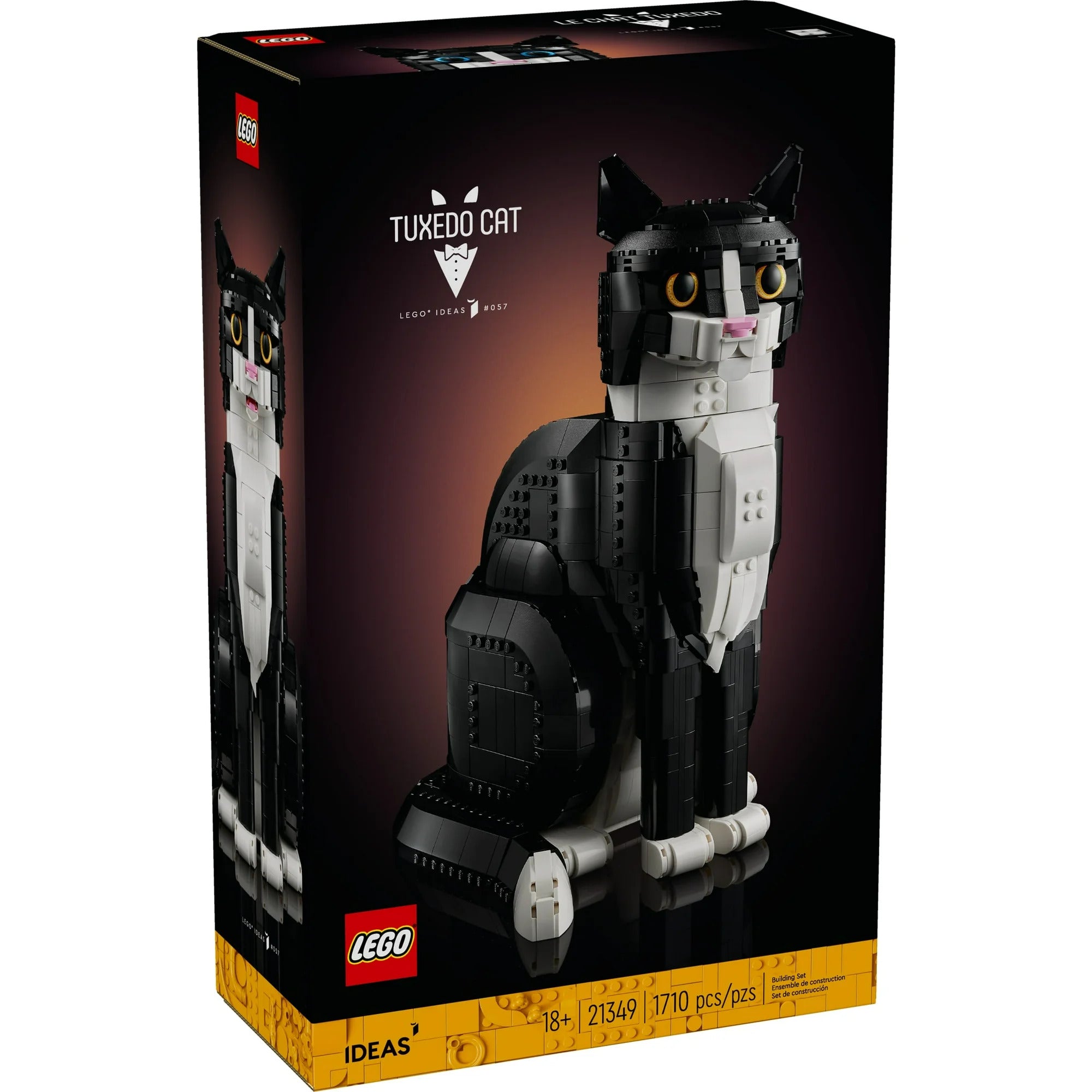LEGO Tuxedo Cat set packaging on a white background