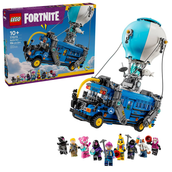 LEGO Fortnite set with balloon and characters on a white background