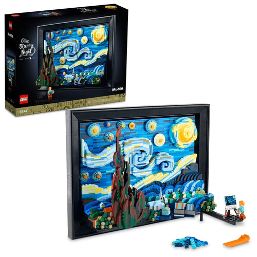 LEGO 'Starry Night' set with packaging on a white background