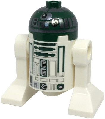 LEGO R2-D2 figure from Star Wars on a white background